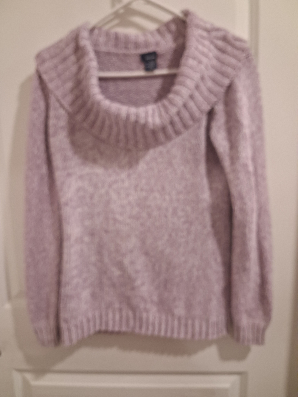 Basic Editions Lavender Cowl Neck Sweater